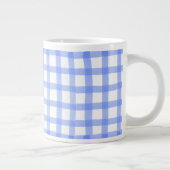 「Checked Blue & White」大型マグジャンボマグ ジャンボコーヒーマグカップ (右)