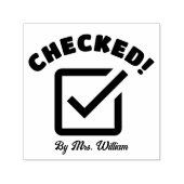 Checked HomeWork Tick Approved先生 セルフインキングスタンプ (デザイン)