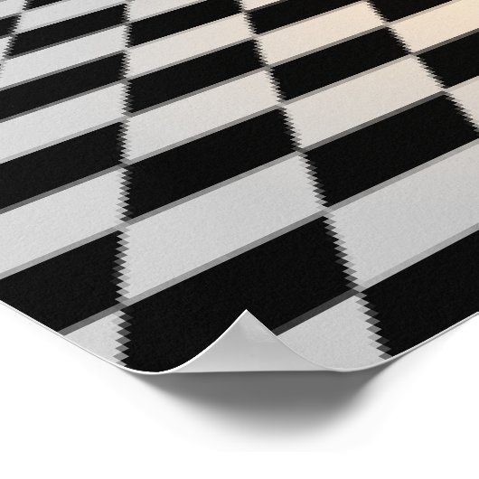 Checker Board Marble Poster ポスター (角)