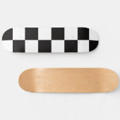 Checkerboard Home Rug of the Classic Elegance スケートボード (横)