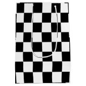 Checkerboard Home Rug of the Classic Elegance ミディアムペーパーバッグ (裏面)