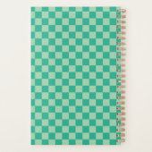 Checkerboard Jungle Green Retro Pattern 2026 プランナー手帳 (裏面)