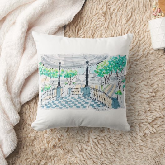 Checkerboard Kiosk Park View クッション (ブランケット)