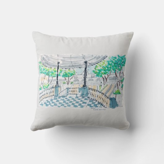 Checkerboard Kiosk Park View クッション (裏面)