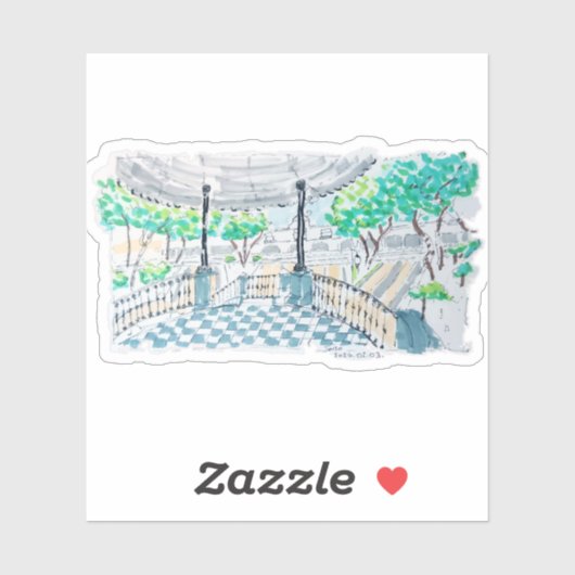 Checkerboard Kiosk Park View シール (シート)