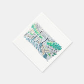 Checkerboard Kiosk Park View スタンダードカクテルナプキン (角)