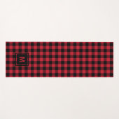 Checkerboard Masculine Plaid Pattern Monogram  ヨガマット (正面(横))