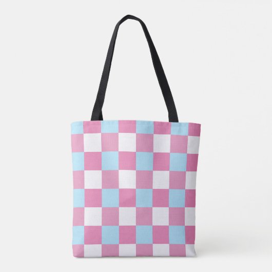 Checkerboard Pattern Tote トートバッグ (裏面)