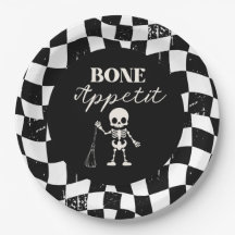Checkerboard Retro Bad To The Bones Halloween