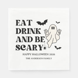 Checkerboard Retro Spooktacular Halloween スタンダードランチョンナプキン