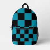 Checkered プリントバックパック (正面)