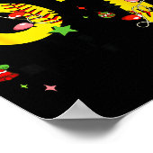 Checkered 67 Softball Santa Hat Christmas Six Seve ポスター (角)