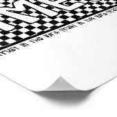 Checkered Amen Vintage Jesus Bible Verse Christian ポスター (角)
