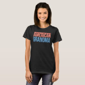 Checkered American Grandma USA Patriotic America 4 Tシャツ (正面フル)