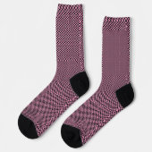 Checkered black and pink socks ソックス (左)