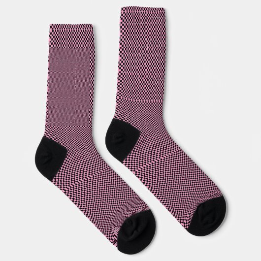 Checkered black and pink socks ソックス (右)