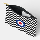 Checkered Black Racing Target Miod アクセサリーポーチ (見開き)