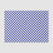 Checkered Blue and White  Tissue Paper 薄葉紙 (正面)