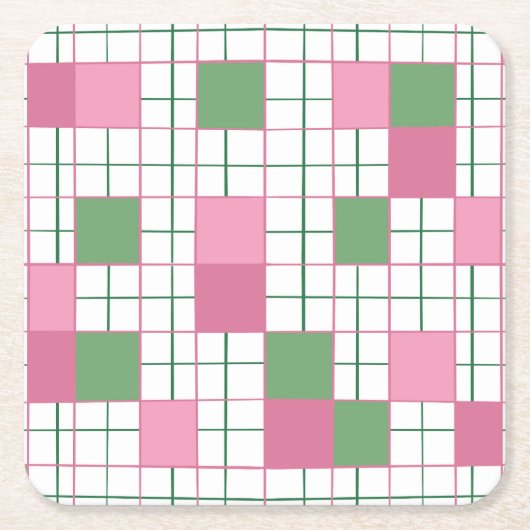 Checkered Coaster スクエアペーパーコースター (正面)