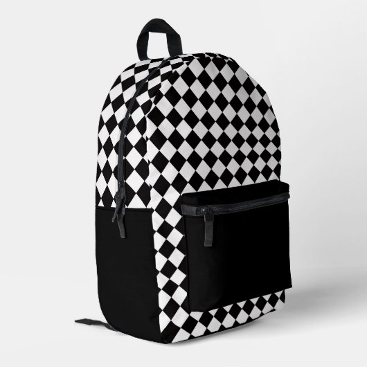 Checkered Design Backpack  プリントバックパック (裏面左端)
