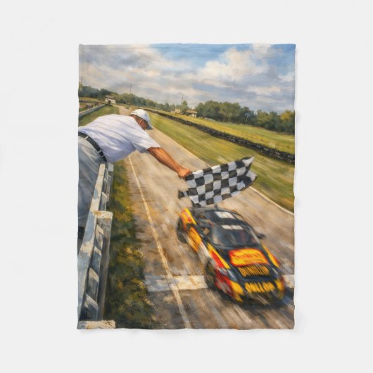 Checkered Flag Blanket フリースブランケット (正面)