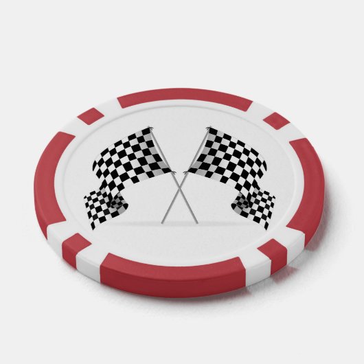Checkered Flag Design Poker Chips ポーカーチップ (シングル)