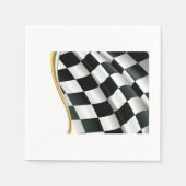 Checkered Flag Paper Napkins スタンダードカクテルナプキン (正面)