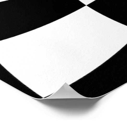Checkered Flag Poster ポスター (角)