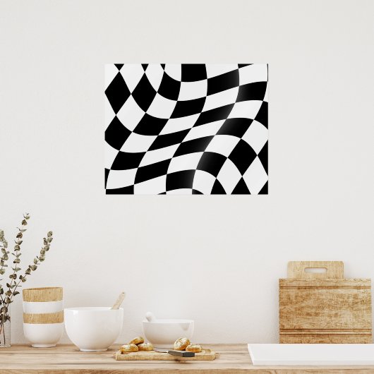 Checkered Flag Poster ポスター (キッチン)