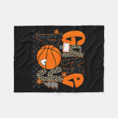 Checkered Game Day Basketball Srts Lover Men Women フリースブランケット (正面(横))