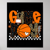 Checkered Game Day Basketball Srts Lover Men Women ポスター (正面)