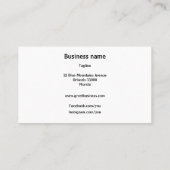 Checkered & Geometric Black White Shapes 名刺 (裏面)