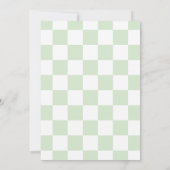 Checkered Grad graduation announcement green 案内状 (裏面)