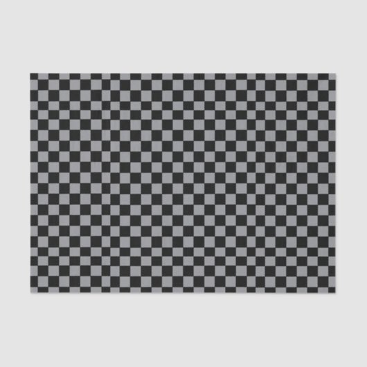Checkered Gray and Black  薄葉紙 (正面)