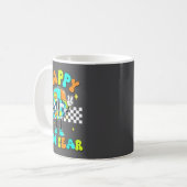 Checkered Happy New Year 2026 Disco Ball New Year  コーヒーマグカップ (正面左)