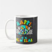 Checkered Happy New Year 2026 Disco Ball New Year  コーヒーマグカップ (左)