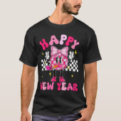 Checkered Happy New Year 2026 Disco Ball New Year  Tシャツ (正面)