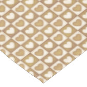 Checkered Hearts in Blond Cream テーブルクロス (アングル)