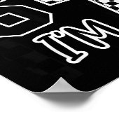 Checkered I Was 6 Now I'm 7 Birthday Seven Years O ポスター (角)