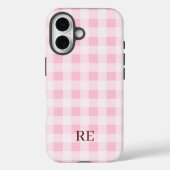 Checkered Initials Custom Case-Mate iPhoneケース (裏面)