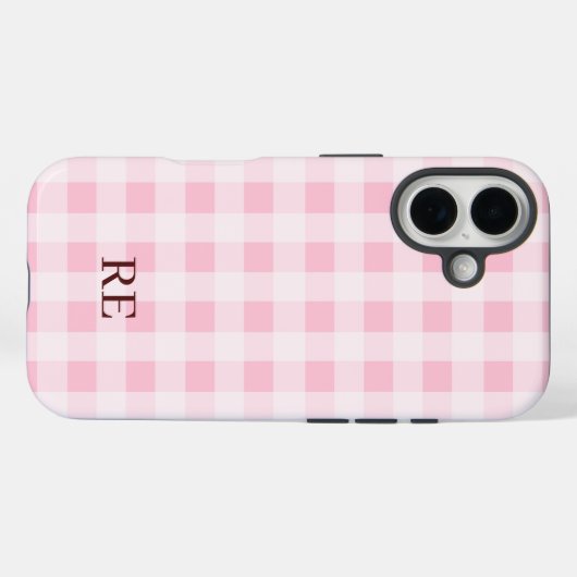 Checkered Initials Custom Case-Mate iPhoneケース (裏面 (横))