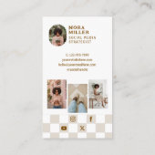 Checkered Instagram Social Media Influencer Photo 名刺 (裏面)