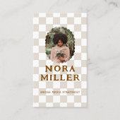 Checkered Instagram Social Media Influencer Photo 名刺 (正面)
