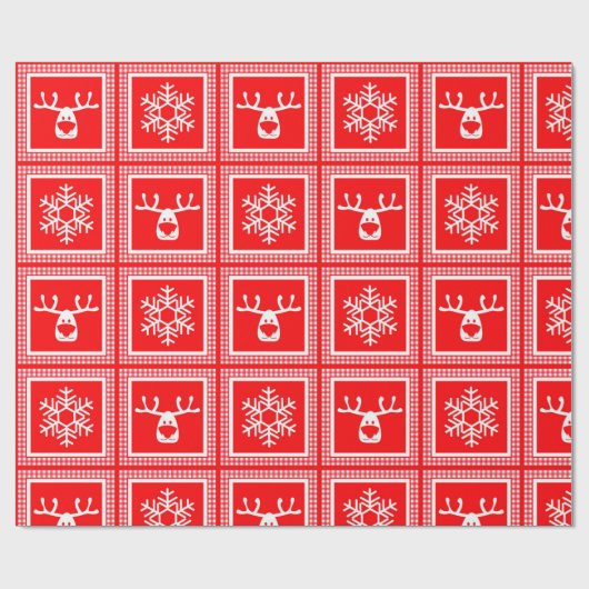  checkered pattern, new year, christmas ラッピングペーパー (フラット)