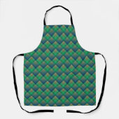 Checkered pattern with zig zag coloring エプロン (正面)