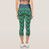 Checkered pattern with zig zag coloring カプリレギンス (裏面)