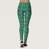 Checkered pattern with zig zag coloring レギンス (裏面)