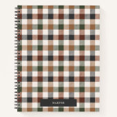 Checkered Plaid Spiral Notebook ノートブック (正面)