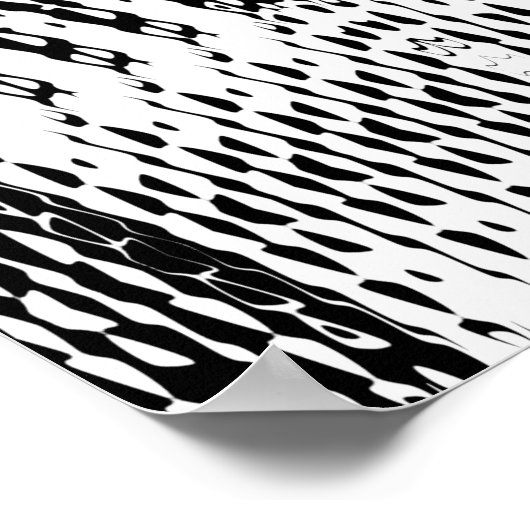 Checkered Sine Wave Distortion Mirrored 8x8x3x3x6x ポスター (角)