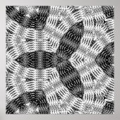 Checkered Sine Wave Distortion Mirrored 8x8x3x3x ポスター (正面)